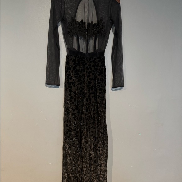 Victoria's Secret Black Sheer Floral Romper - Picture 3 of 10